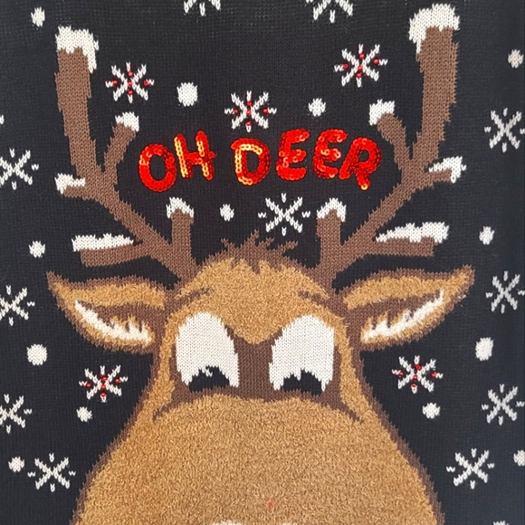2/$30 ☆ NWT Ugly Christmas Sweater 'Oh Deer' Size Small - Picture 4 of 8